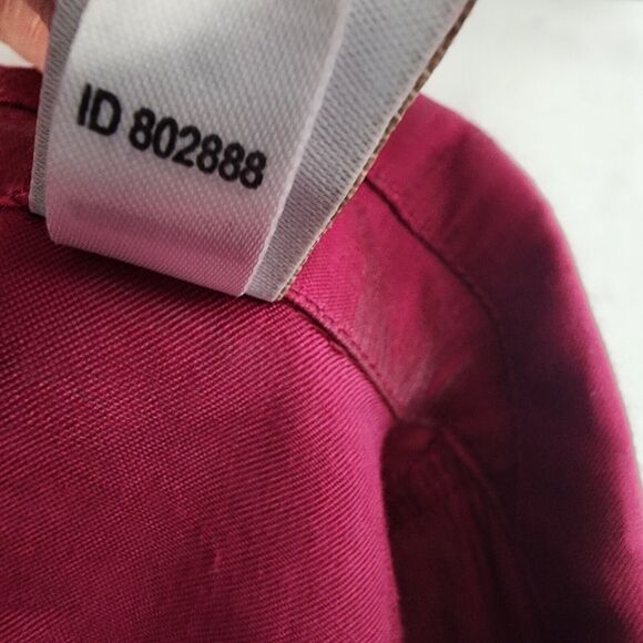 Chicos Women Tunic Top Size 2 Large Shimmery Shine Helaina LS Tukana Raspberry - Picture 10 of 12